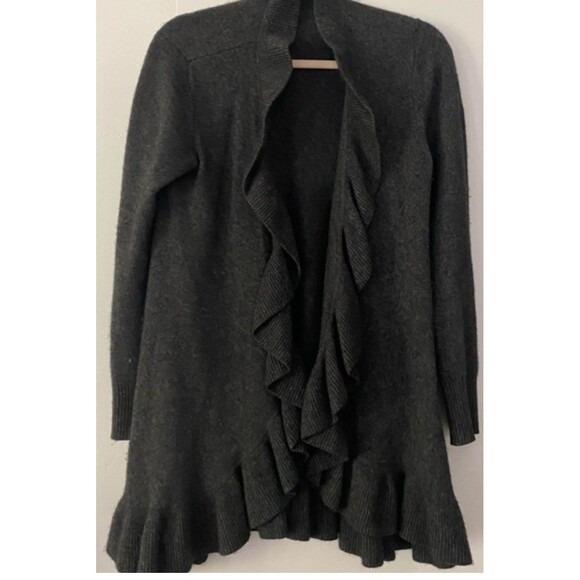 Saks Fifth Avenue Womens Mid Line Cashmere Cardigan Size S Black Quiet Luxury - Picture 2 of 4